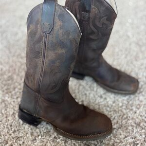 Brown Kids Cowboy Boots